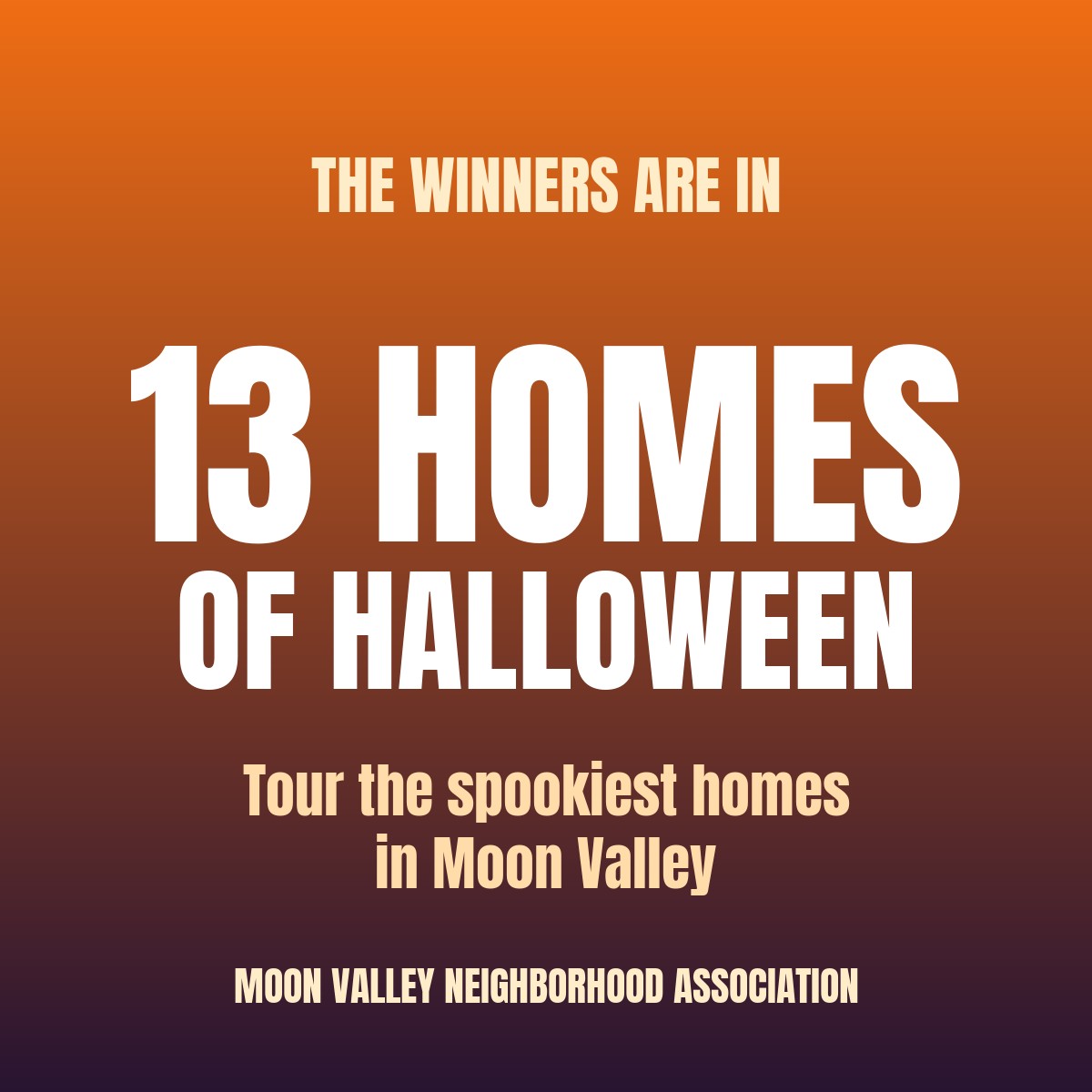 Which Moon Valley Homes Won the 13 Homes of Halloween?