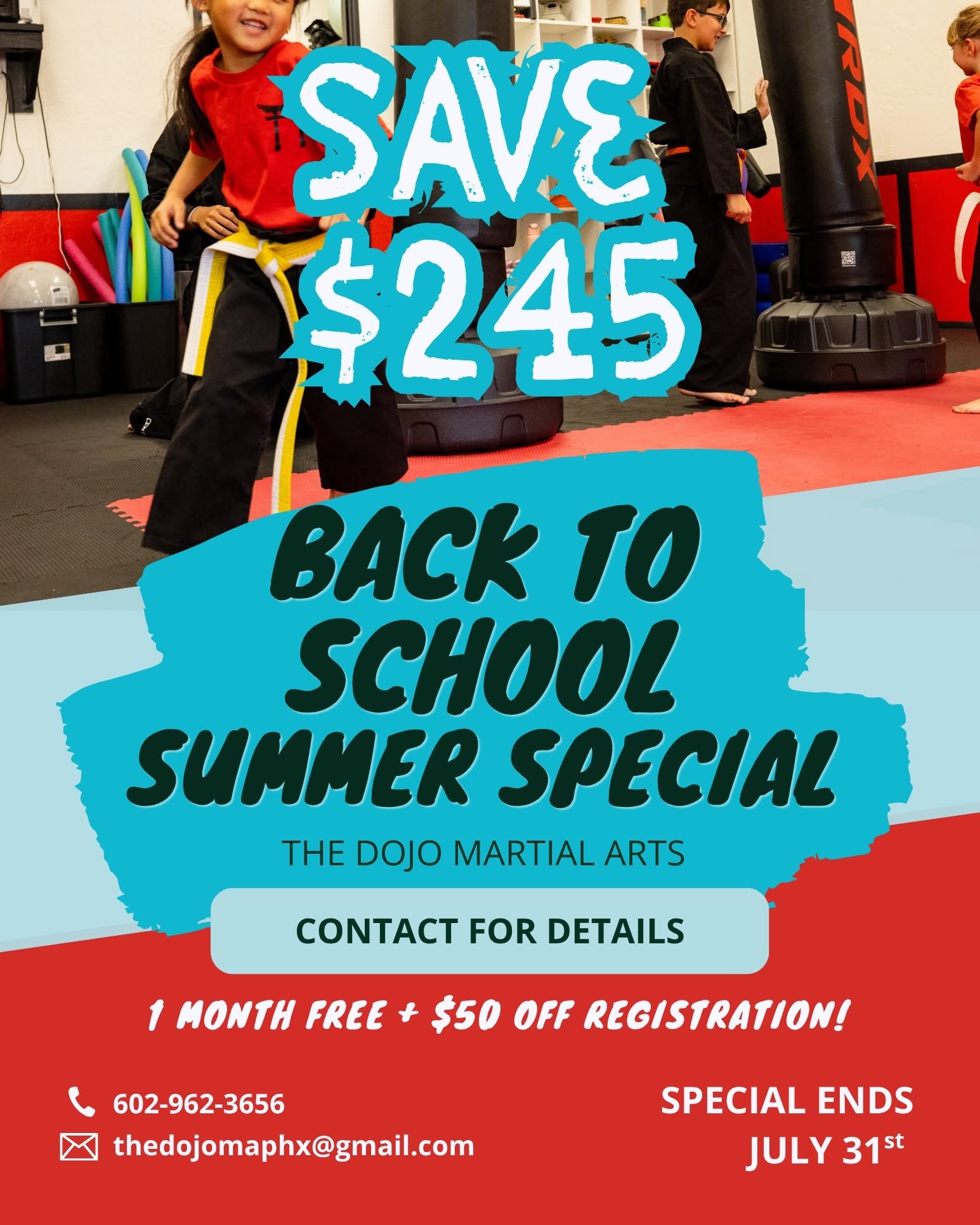 The Dojo's Back to School Summer Special: Save $245