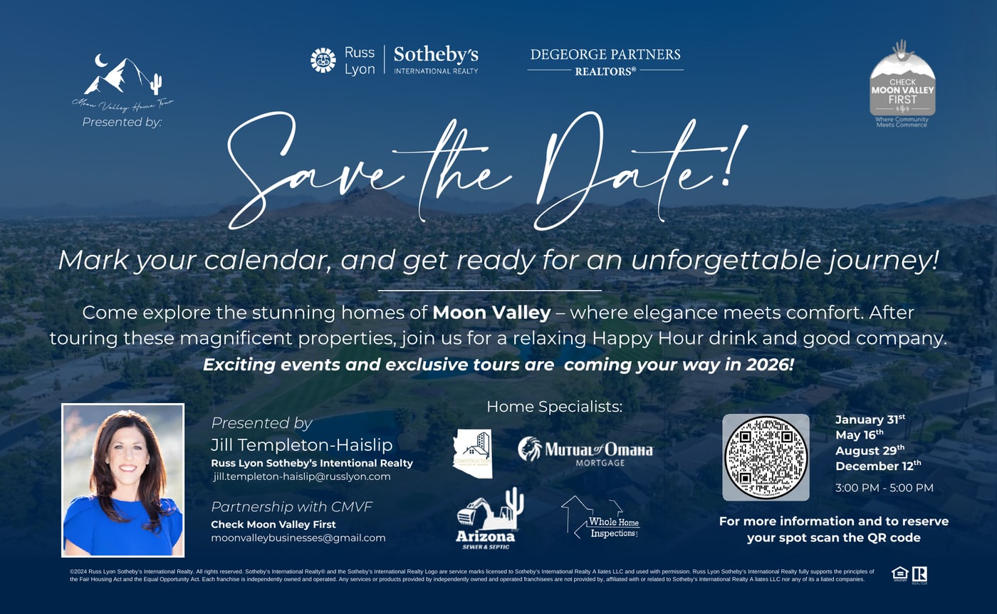 Moon Valley Home Tour - Save the Date flyer