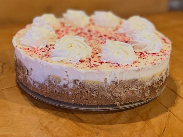 Whole Candy Cane Cheesecake from Deli 8:20